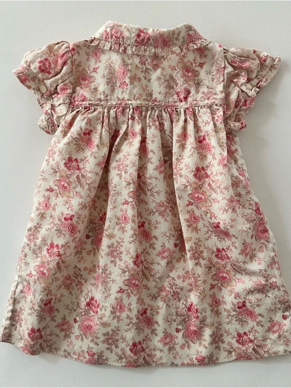 Ralph Lauren 6-9 Months Baby Girl Cream Pink Floral Dress